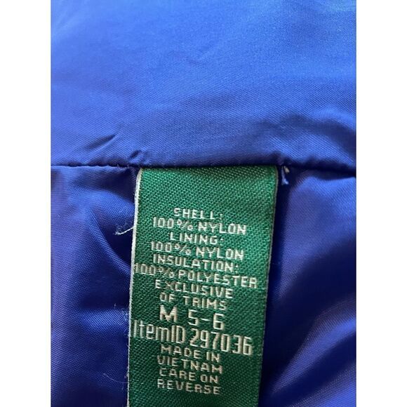 L.L. Bean Silver / Gray / Purple Quilted Jacket Girls Size Small 5/6 295291 - Picture 10 of 10